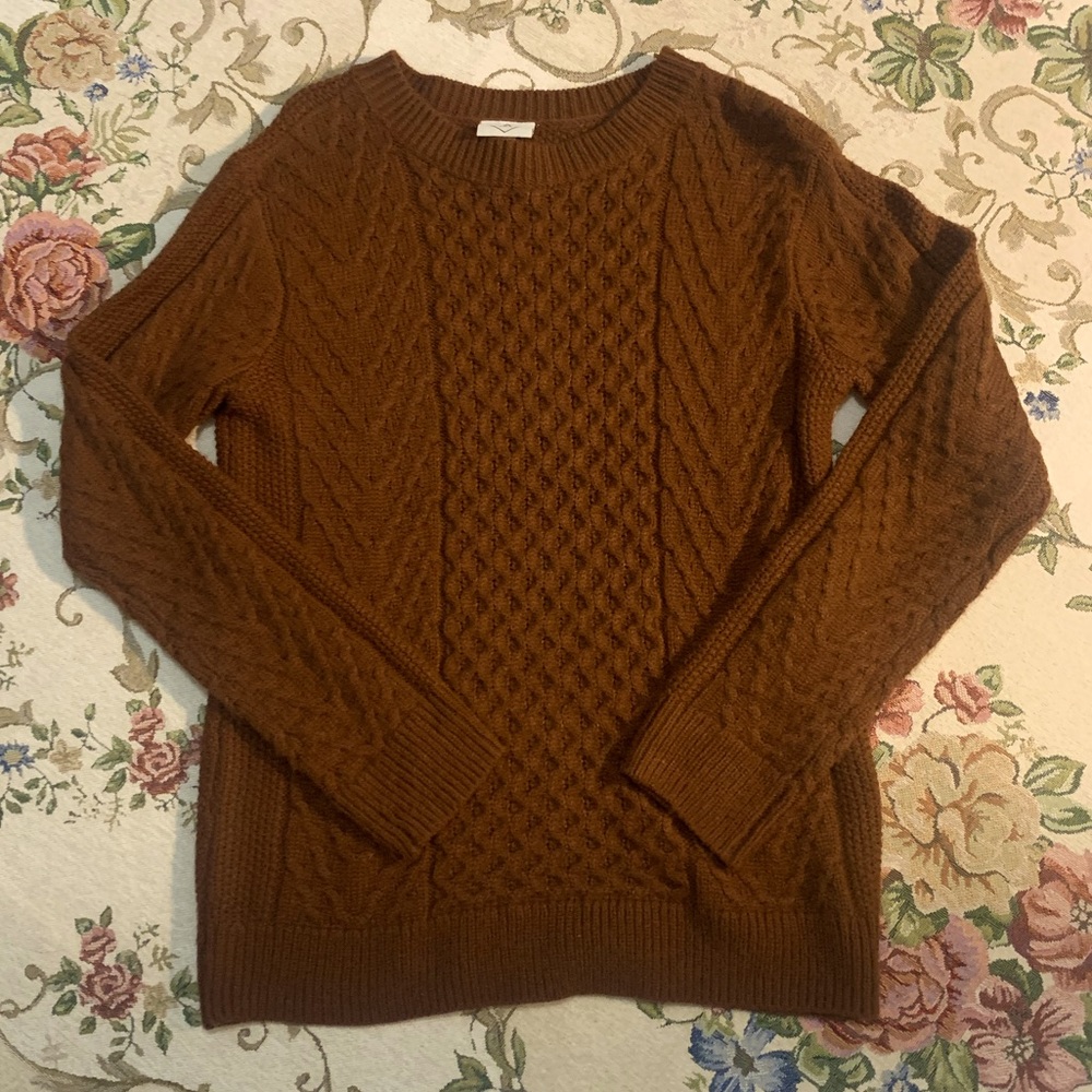 Brown cableknit Sweater